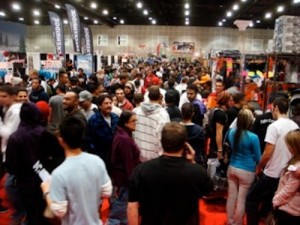 Crowd attending a Ski Show