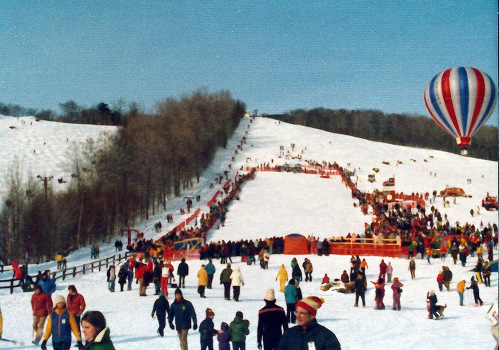 The scene at the Midas World Freestyle Championships Stowe 1975