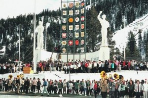 Medal Podium at Squaw Valley Olympics