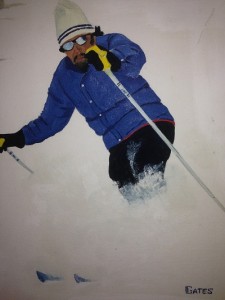 Painting of Me in the Blue Down Parka