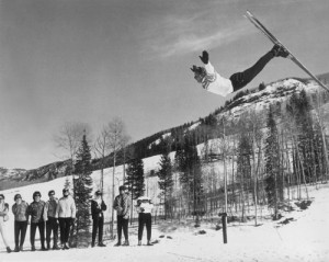 Stein Eriksen doing his trademark flip