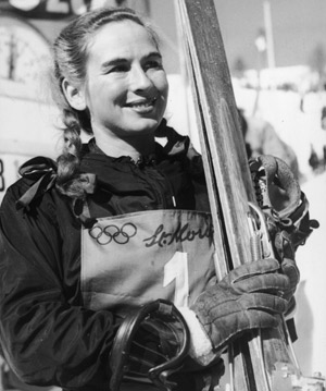 Gretchen Fraser after winning the Gold