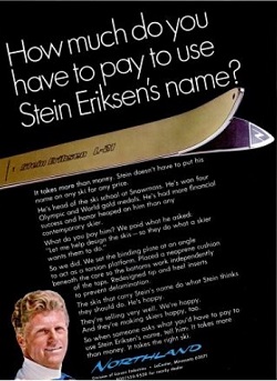 Ad for Northland Ski's Stein Eriksen Model
