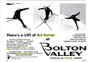 Art Furrer Bolton Valley Ad SKI Spring 1967