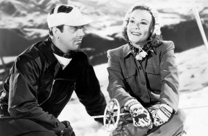 Roger Payne and Sonja Henie on the slopes