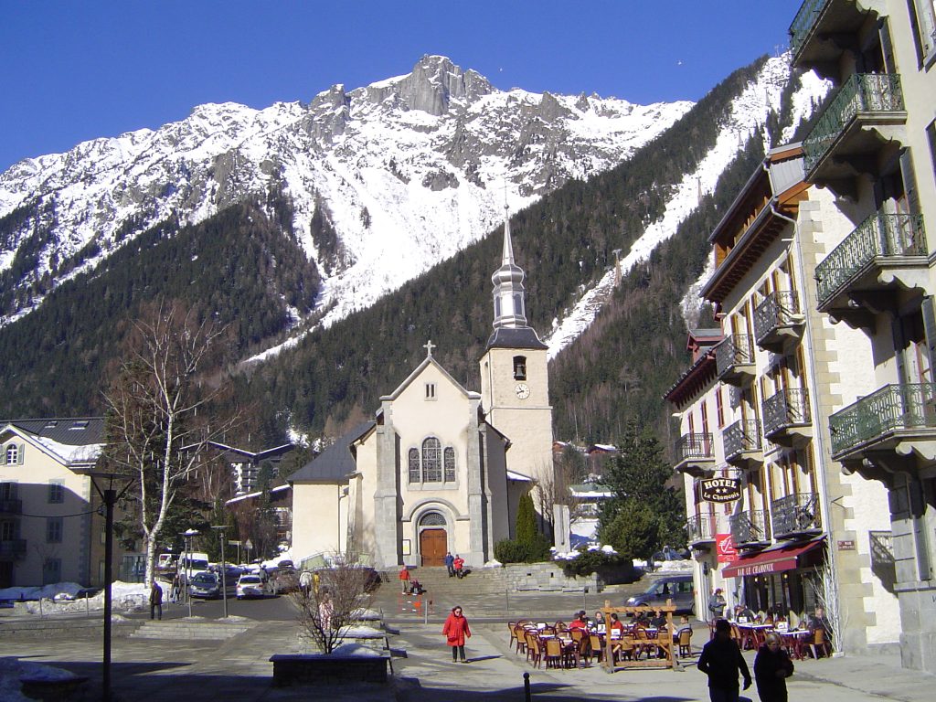 Chamonix with Brevent in Background