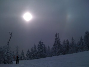 Sun through Snow Crystals from Top  of Lookout